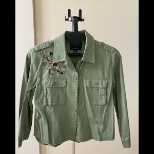 Sanctuary embroidered shirt jacket